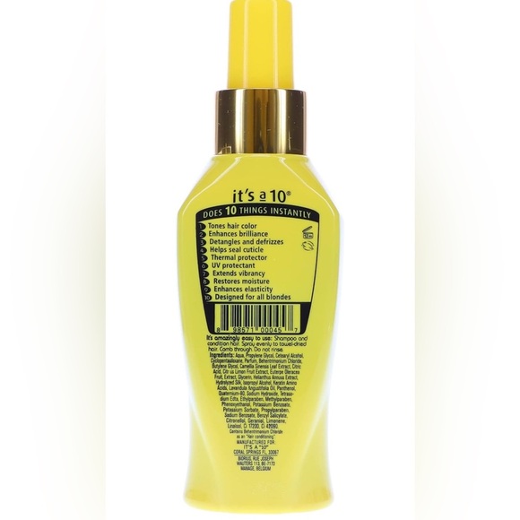 IT'S A 10 Miracle Leave-in detangling Conditioner For Blondes Purple Toning 4 oz - Picture 8 of 13